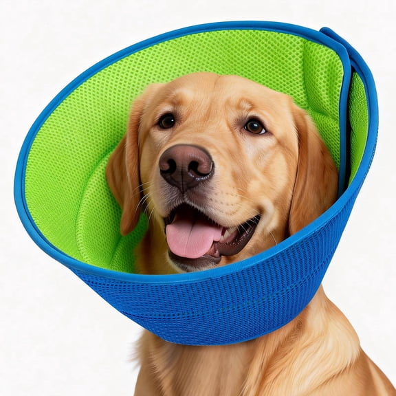 Soft Dog Cone Collar, Dirt-Resistant & Washable Elizabethan Collar For Small Large Medium Dogs, Post-Surgery Recovery Collar