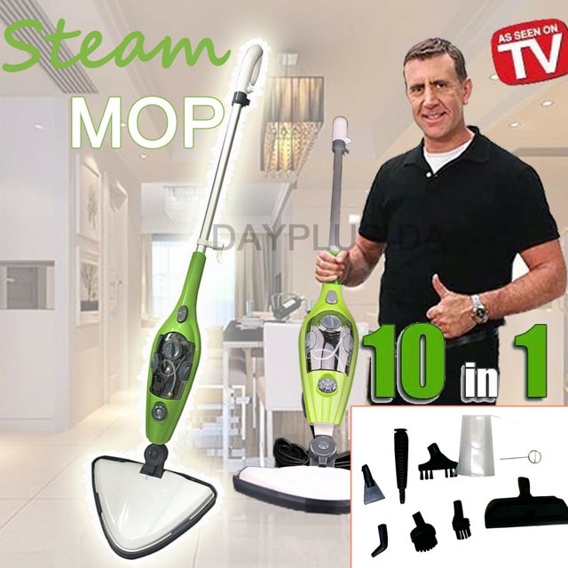 1300W Steam Mop Cleaner 10in1 w/ Convenient Detachable Handheld Unit