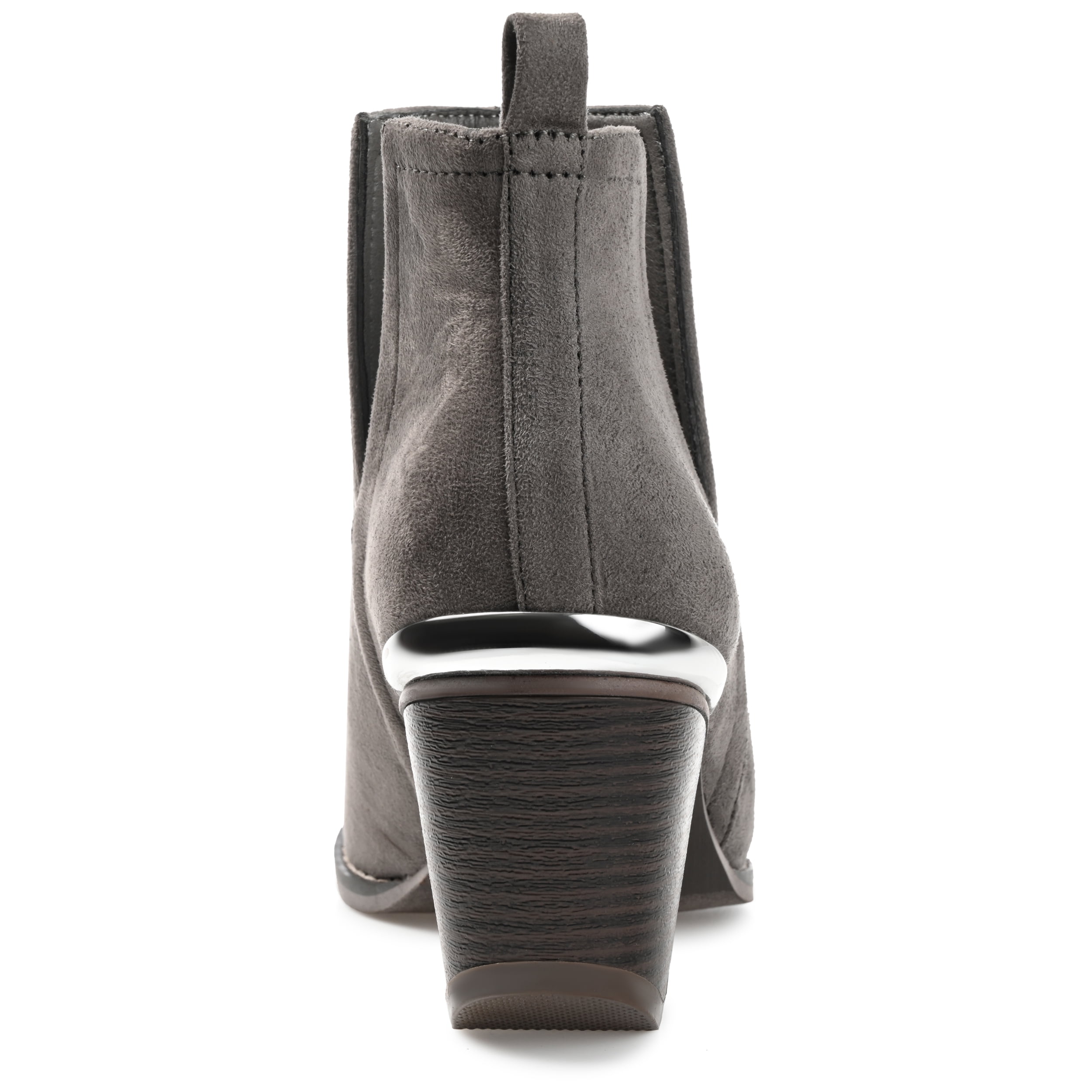Journee Womens Issla Pull On Stacked Heel Booties, Widths Available