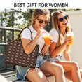 thumbnail image 5 of Large Capacity Tote Bag,Halloween Pumpkin & Bones Pattern Handbag Fashion Luxury Tote Bag,15.7"x13"x 5.1" Inches,Laptop Compatible, 5 of 6