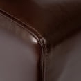 thumbnail image 5 of GDF Studio Percival Contemporary T Stitch Dining Chairs, Set of 6, Chocolate Brown Bonded Leather and Espresso, 5 of 8