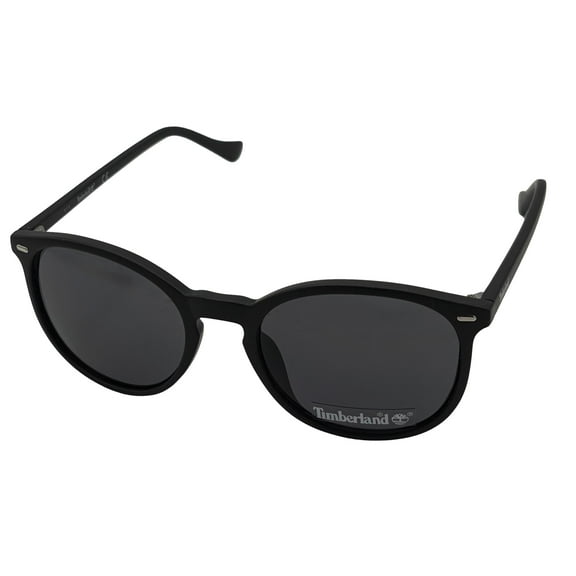 Timberland Men Sunglass Matte Black Plastic Soft Square, Smoke Lens TB7185 2A