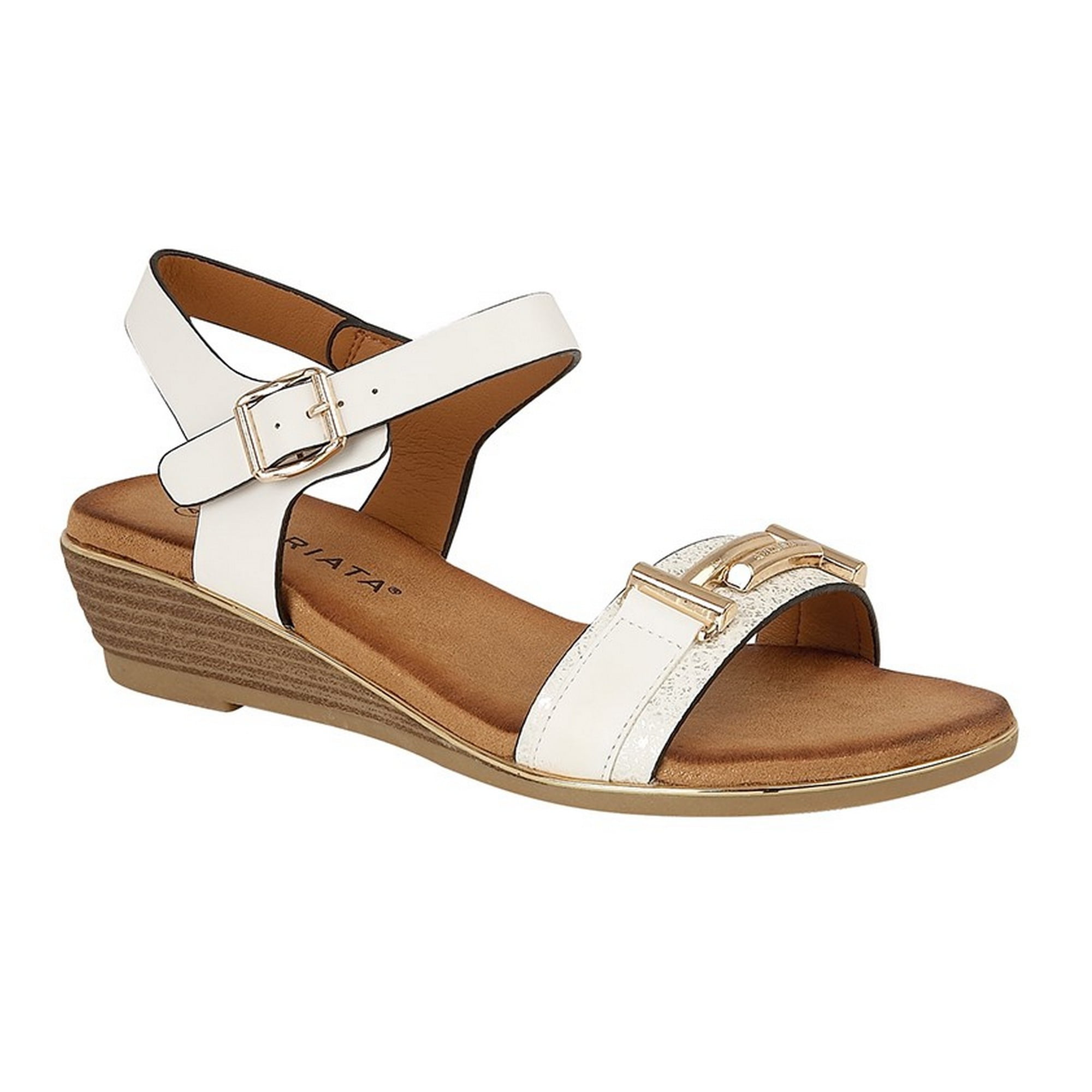 White Size 3-8 UK Cipriata Summer Sandals Flat Slingback toe post Black 