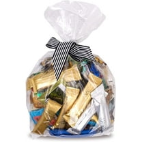 Clear Gusseted Poly Bags, 8 x 4 x 15 Inch. Pack of 100 Gusseted Plastic Bags 1 Mil Thick for Favors with Open Top. Clear Plastic Bags for Packaging Cookies, Popcorn, Candies, Homemade Bread