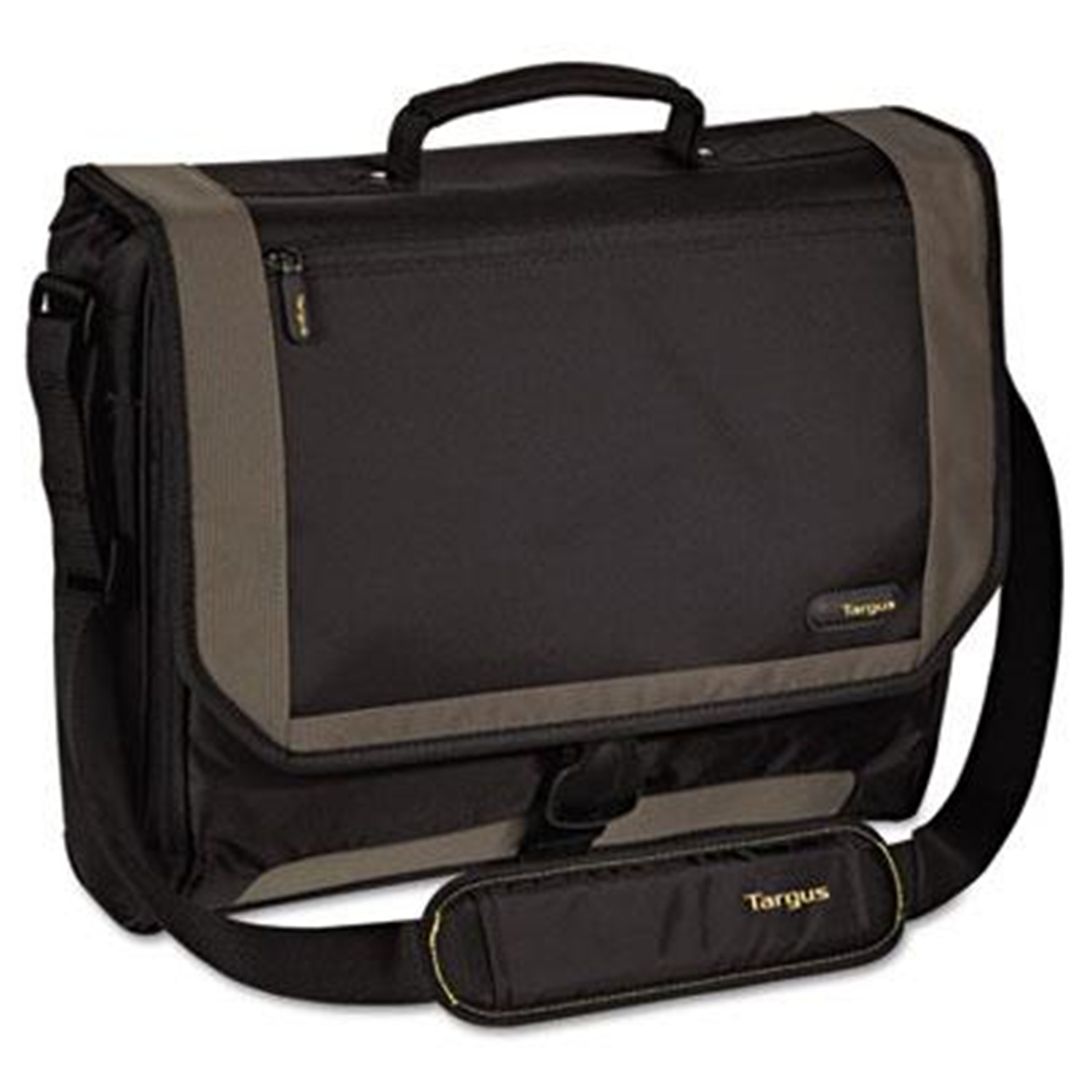 Targus CityGear TCG200 Carrying Case (Messenger) for 17" Notebook, Black, Yellow - image 2 of 4