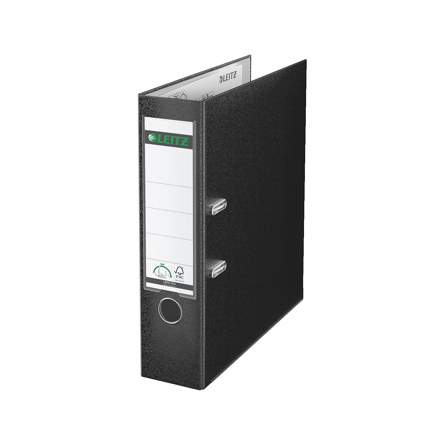 Leitz 180 Standard 3'' 2-Ring A4 Binder Black (10105095) 1010-BK