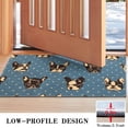 thumbnail image 3 of French Bulldogs Blue Door Rugs,Washable Non Slip Door Mats Indoor,Decorative Door Mats,Entry Mat Indoor for Entrance,Bedroom,Kitchen,Bathroom,17"x30", 3 of 6