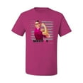 thumbnail image 2 of Wild Bobby, Breast Cancer Survivor Distressed American Flag, Breast Cancer Awareness, Men's Graphic Tees, Fuschia, X-Large, 2 of 3
