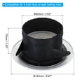 thumbnail image 2 of Unique Bargains Évent d'Air Rond de 4 Pouces, Diffuseur de Plafond Réglable, Couvercle de Gril, Évent de Soffite en ABS avec Écran Blanc, 2 of 5