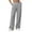 Gray, variant on High Waist Women Pants High Waisted Elastic Stretchy Pleated Pull On Dress Casual Loose Pants With Pockets Formal Interview Meeting