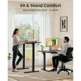 thumbnail image 5 of CHITOOMA Electric Standing Desk with Built-in Drawer, 48" x 24" Adjustable Height Computer Desk, 4 Memory Presets for Home Office, Black, 5 of 5