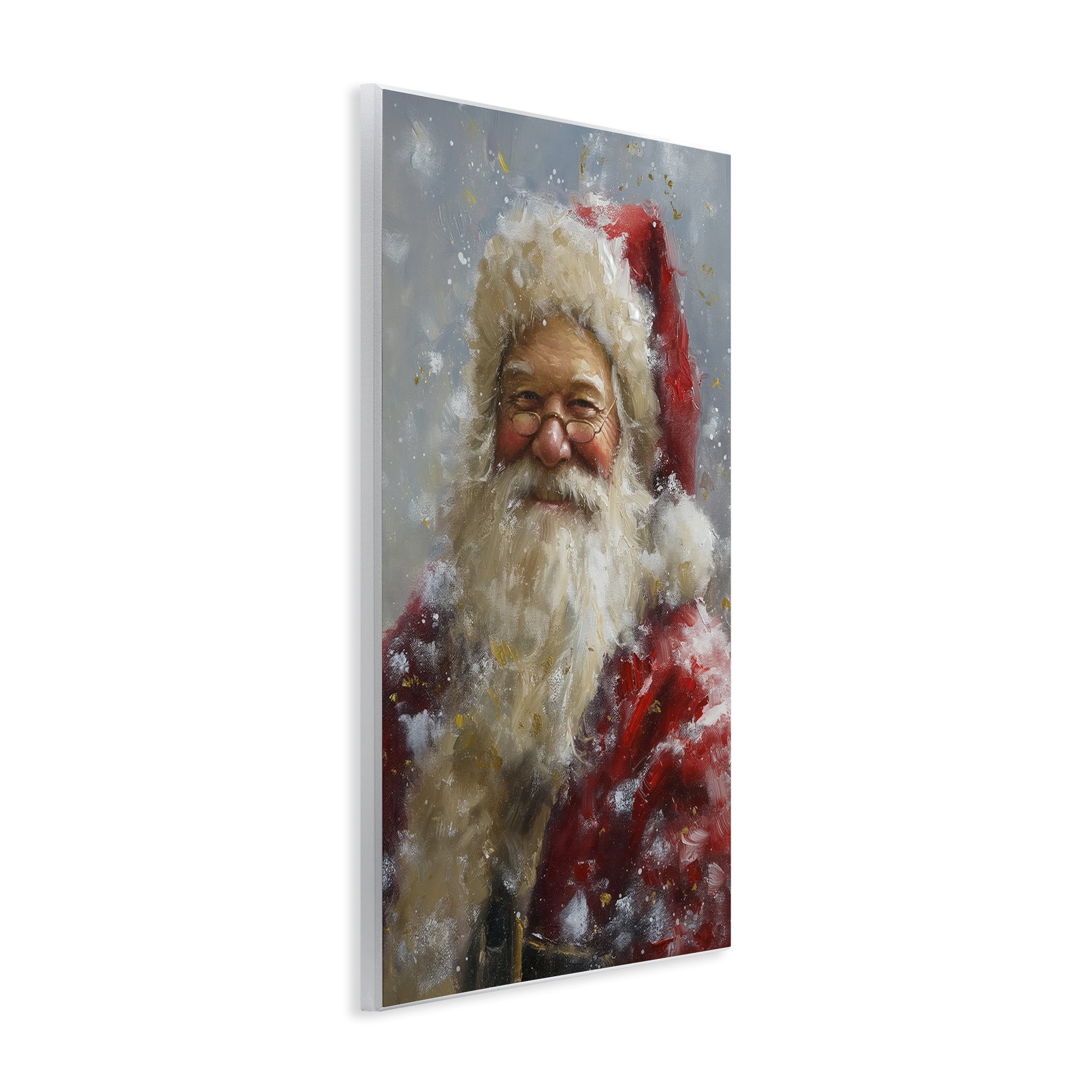 Stupell Industries Smiling Santa Portrait Holiday Painting Unframed Art Print Wall Art, 10 x 15