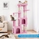 thumbnail image 2 of Yeshouse Árbol para gatos de 155 cm, varios niveles, ideal para gatos grandes y Maine Coon, con percha gigante, 2 compartimentos, postes rascadores de sisal y pelotas colgantes, 2 of 7
