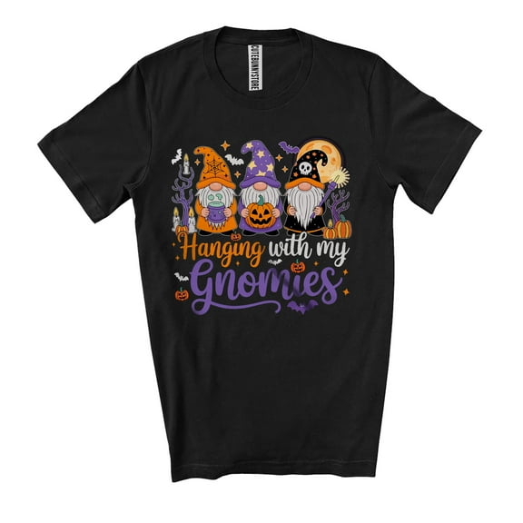 Hanging With My Gnomies; Awesome Halloween Three Witch Gnomes; Family Group Unisex T-Shirt