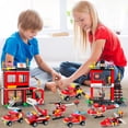 thumbnail image 6 of Exercise N Play City Fire Station Building Set, Firefighter Roleplay Toy Gift for Boys Girls 6-12 (899 Pieces), 6 of 8