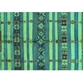 thumbnail image 1 of Ahgly Company Indoor Rectangle Oriental Turquoise Blue Industrial Area Rugs, 2' x 3', 1 of 4