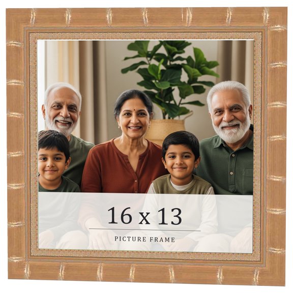 16x13 Frame Gold Real Wood Picture Frame Width 1.5 inches | Interior Frame Depth 0.5 inches |