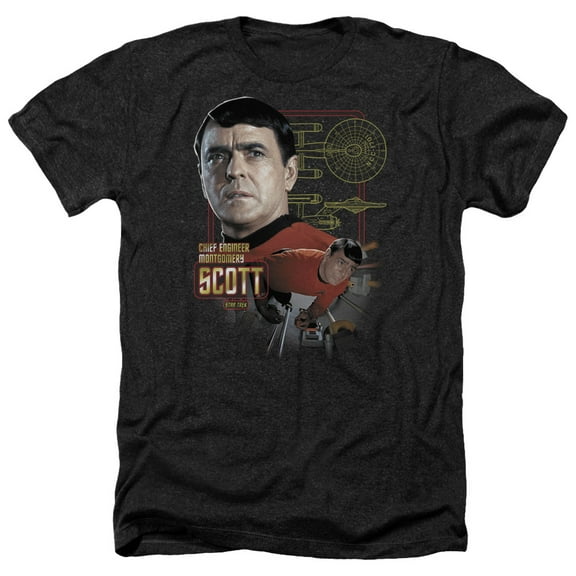 Star Trek - Chief Engineer Scott - Heather Short Sleeve Shirt - Small