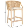 thumbnail image 2 of Pemberly Row Solid Wood and Cotton Counter Stool in Natural/White, 2 of 11