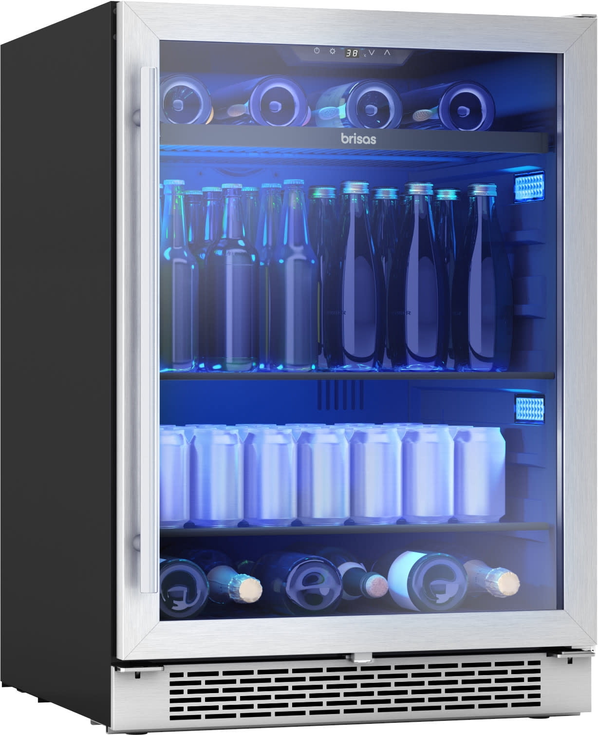 Zephyr Bbv24c01ag Brisas 24" Wide 8 Bottle Capacity 112 Can Capacity Beverage Center -