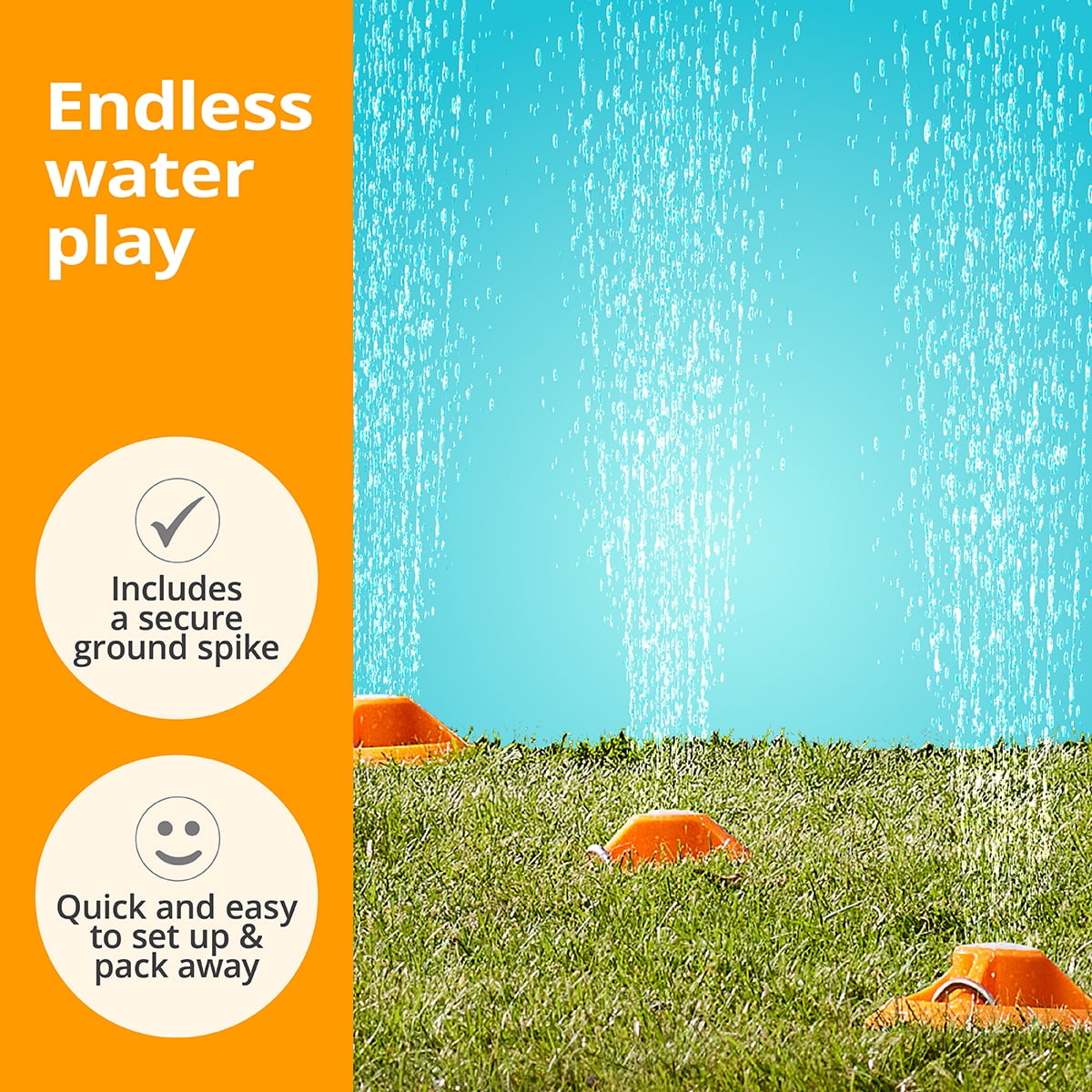 Plum Play Kids Outdoor Water Play Equipment - Outside Water Play Sprinklers, Toddler Outdoor Toys, Sturdy Backyard Activities, Summer Toys for Kids, Fun Games, 3 years and Up (Jet Set)