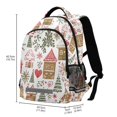 thumbnail image 2 of FORMRS Kids School Backpack Elementary Student Unisex Travel Bookbag with Reflective Stripes, Brown Nordic Christmas House, 2 of 7
