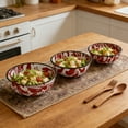 thumbnail image 2 of Enamel Bowls Set of 3,Enamel Serving Bowls, Enameled Steel Mixing Bowls for Cooking Prepping, Salad Bowl, Fruit Bowl for Kitchen, Dishwasher Safe, 2 of 10