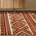 thumbnail image 6 of Medallion Aztec Power-Loomed Indoor Area Rug, 8' x 10', Maroon by Blue Nile Mills, 6 of 6