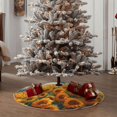 thumbnail image 4 of Sikiie Clear Sky Sunflower Nativity Christmas Tree Skirt, Jesus Christian Winter Holiday Tree Mat Decoration(30-48IN)36", 4 of 6