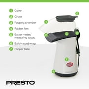 Presto 04821 Orville Redenbachers Hot Air Popper Popcorn Maker, 18 Cups, White