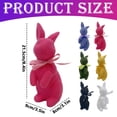 thumbnail image 3 of Easter Flocked Bunny Goth Figurine with Bow Tie 8.4" Easterween Rabbit Tabletop Decorations for Easter Centerpieces Easterween Ornament Spring Home Party Mantel Decor, 3 of 6