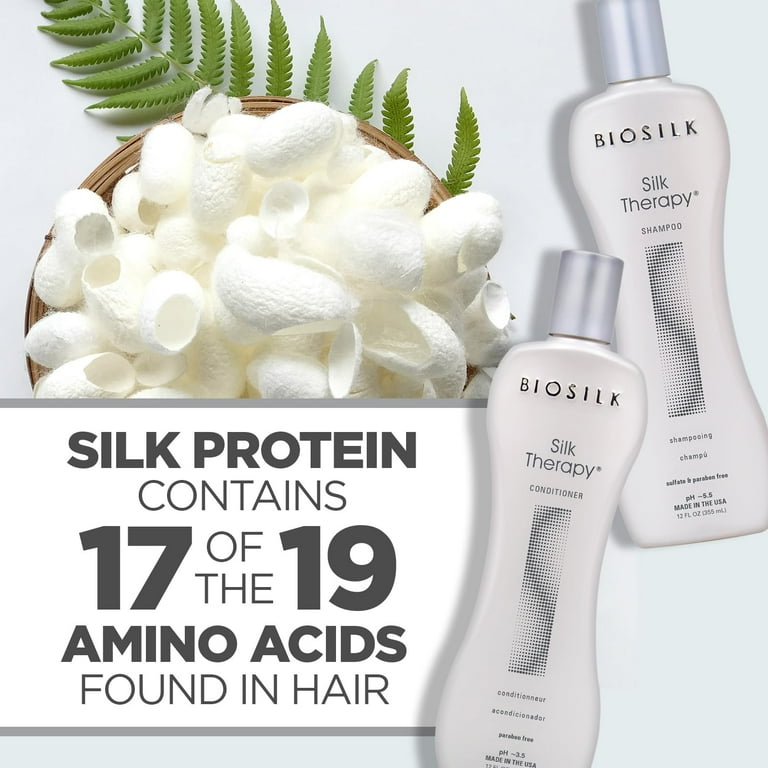 BioSilk Silk Therapy Shampoo and Conditioner Duo, 12 Fl Oz, Pack