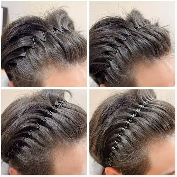 Wide Thick Hair Bundle Wash Face Headband Metal Shaped Hairband For Men And Women Barrettes Hair Clips