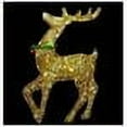 thumbnail image 2 of Northlight 34" Pre-lit Gold Glittered Prancing Reindeer Christmas Outdoor Decoration, 2 of 2