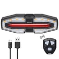 thumbnail image 3 of Luz trasera de bicicleta recargable con señales de giro Advertencia de luces de bicicleta de bicicleta inalámbrica Control remoto Luz de retroceso para ciclismo de seguridad, 3 of 9
