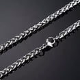 thumbnail image 5 of QQTDFG 3/4/5/6/7mm Fashion Braided Wheat Chain 316L Stainless Steel Men Women Necklace-Silver-7mm-36 inch necklace, 5 of 5