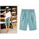 thumbnail image 3 of Regalos para Navidad Bidobibo - Bermudas largas de algodón para mujer con bolsillos, para entrenamiento deportivo, para caminar, hasta la rodilla, para verano, 3 of 5