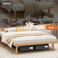 thumbnail image 4 of Eunos Under Bed Storage with Wheels, 2 Pack Under Bed Storage Containers with Clear Lid and Handles, Storage Organizer Bins, 4 of 8