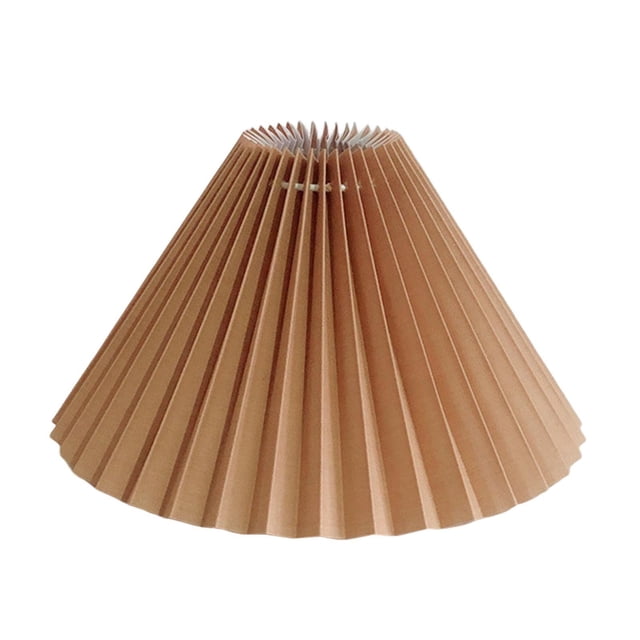 Wosthever Pantalla de tela plisada Techo Luz Sombra Dormitorio Tela Iluminación novedosa Marrón 24CM