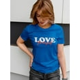 thumbnail image 2 of "Love Yourself" Inspirational Quote Across The Chest Women Royal Blue T-Shirt, Female XX-Large, 2 of 4