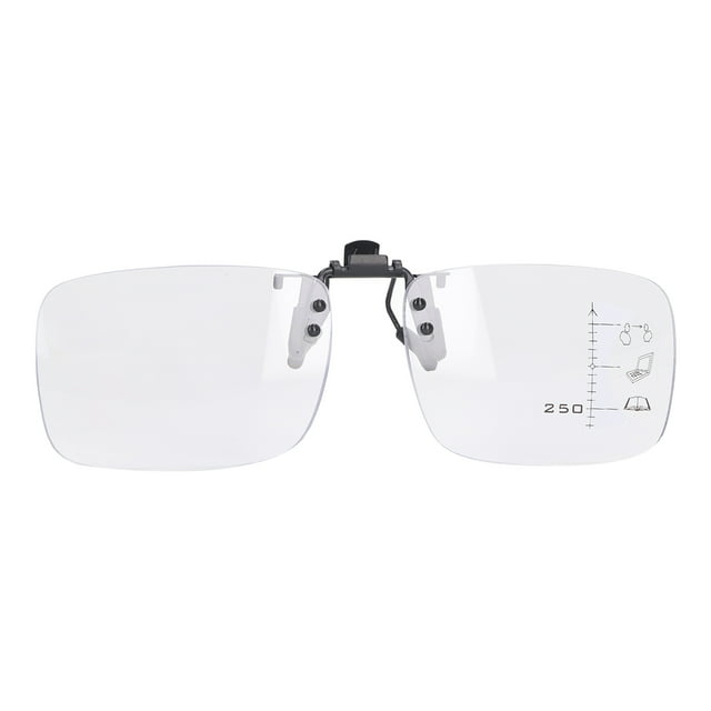 Gafas de lectura multienfoque con bloqueo de luz azul y clip para visión clara para personas mayores +250