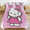 thumbnail image 3 of Hello Kitty Comforter Set with Sheets - 3 Piece Bedding Includes Pillow Covers - Super Soft Bedding Room Decor, 3 of 5