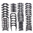 thumbnail image 1 of 60 Piezas Bigotes Falsos Simulación Barbas Para Carnaval Masquerade Halloween SM SunniMix bigotes falsos, 1 of 8