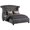Gray, variant on Pemberly Row Crystal Tufted Upholstery Queen Size Wood Bed in Gray