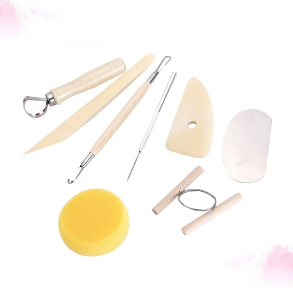 GOOHOCHY 8 Pcs Pottery Kit Pottery Tool Kit Pottery Tools Decorating Tools M