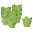 thumbnail image 1 of 150 Unidades de Moldes para Cupcakes de Papel Estándar En Forma de Tulipán, Envoltorios Impermeables Desechables para Cumpleaños, Banquetes y Fiestas, Verde, 1 of 6
