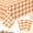Orange Gingham, variant on 3 Pack Pink Gingham Tablecloths, 54 x 108 Inch Scalloped Party Table Covers