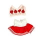 thumbnail image 4 of Conjunto de ropa para muñecas de 2 x 20 cm, accesorio de vestuario, vestido y chaleco JK cómodos para muñecas. Rosado rojo, 4 of 9