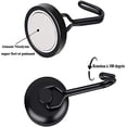 thumbnail image 3 of Powerful Magnetic Hooks, Easy Assemble For Heavy Duty Use In Industrial, Office, And Commercial Settings, Black, 6pcs, 3 of 5