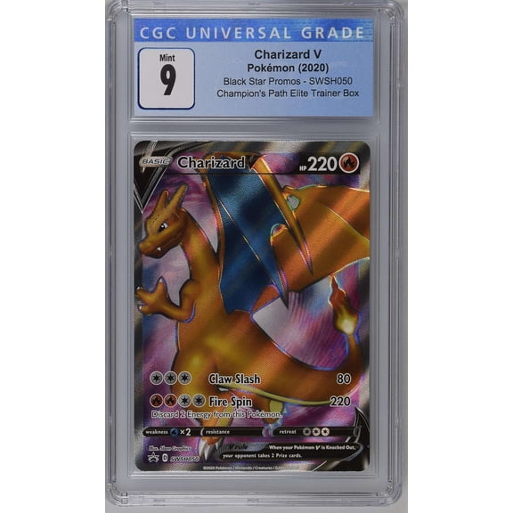 Collectible Graded 2020 Pokemon Black Star Promos Charizard V Champion's Path CGC 9 SWSH050